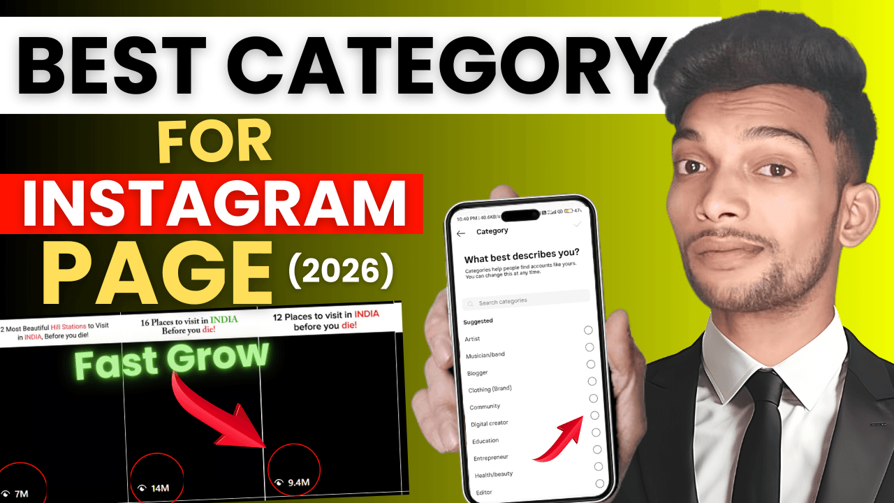 Best Category for Instagram Page in 2026: Complete Instagram Category Niche Guide