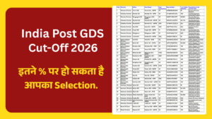 India Post GDS Cut Off 2026 – State Wise & Category Wise Expected Marks